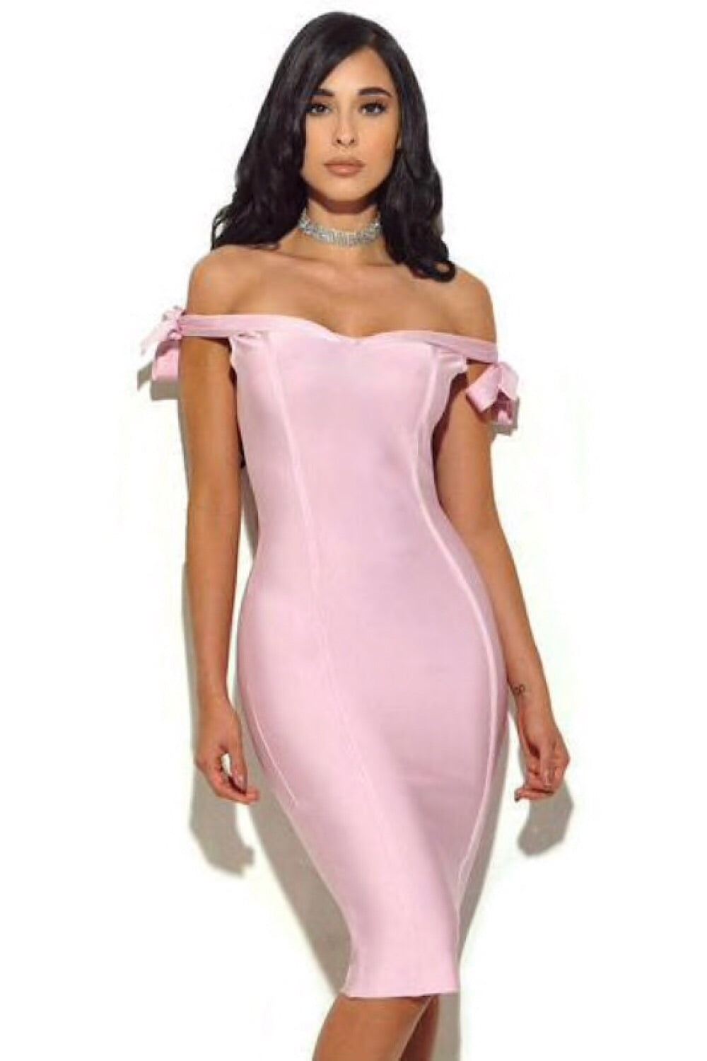Kristy Pink Bandage Dress