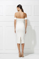 Amelia white Bandage Dress