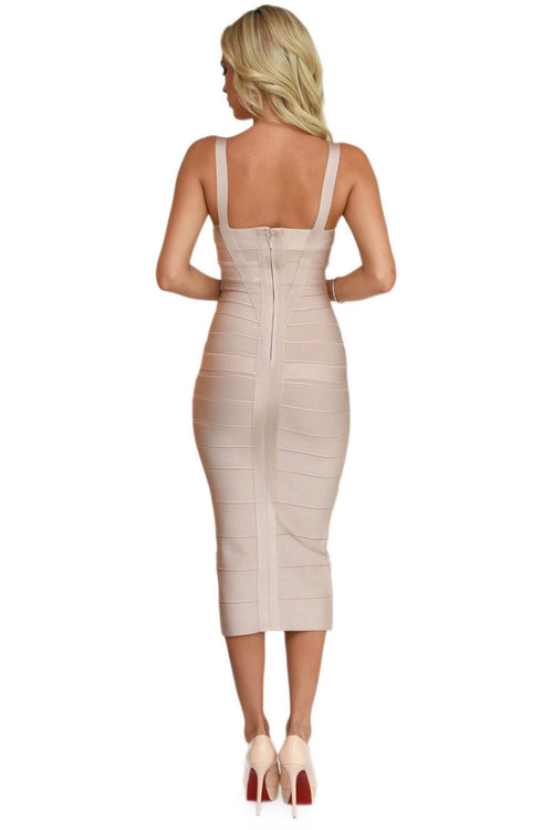 Vogue Nude Bandage Dress