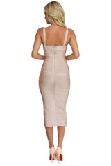 Vogue Nude Bandage Dress