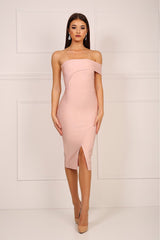 Molly Pink One Shoulder Bandage Dress