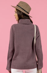 Grace Mauve Turtleneck Knit