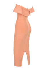 Kiki Light Orange Bandage Dress