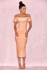 Kiki Light Orange Bandage Dress