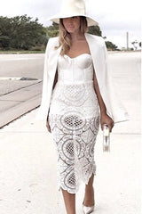 Isabella White Lace Dress