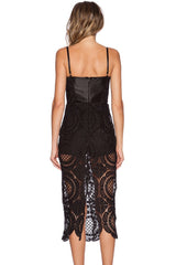 Isabella Black Lace Dress