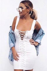 Sibi white Bandage Dress