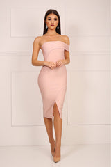 Molly Pink One Shoulder Bandage Dress