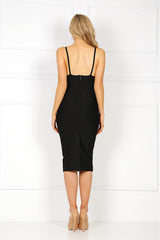 Fiona Black Bandage Dress