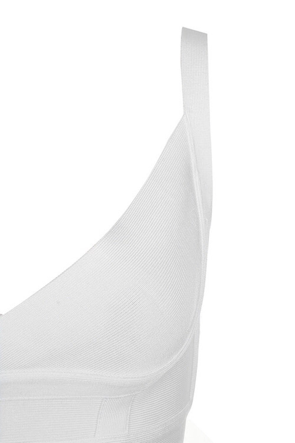 White Tie Waist Bandage Dress