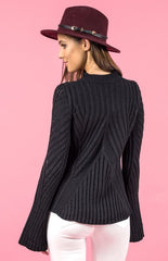 Black Intricate Detail Knit