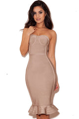 Vanessa Nude Bandage Dress