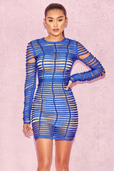 Ysabel Blue Knot Twist Bandage Dress